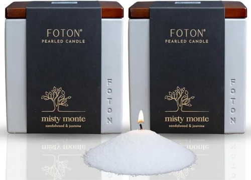 Vista 20 de Foton Jar Candles - Vela cuadrada perlada de 16 onzas, cera de arena