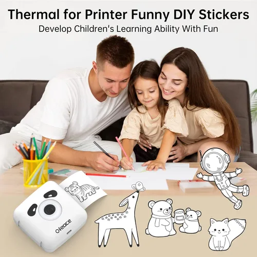 Vista 5 de Impresora térmica portátil TP6S para iPhone y teléfono Android, 300 DPI inalámbrica Bluetooth pequeña impresora térmica sin tinta para fotos