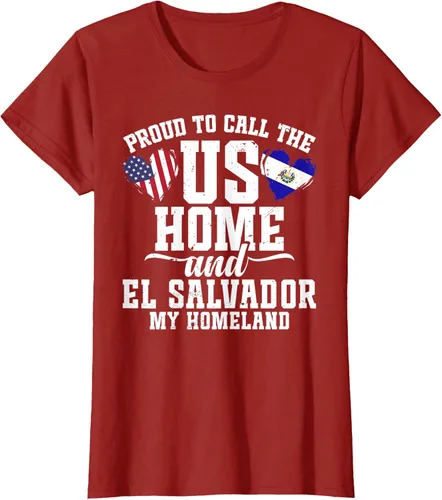 Vista 18 de Traje salvadoreño para hombre y mujer, camiseta de El Salvador con la bandera de Estados Unidos, Negro -, Pequeña