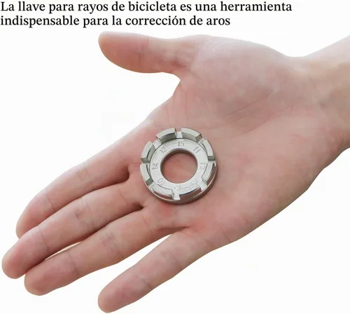 Vista 4 de Llave de radios para bicicleta, acero duro 8 en 1 endurecido llanta