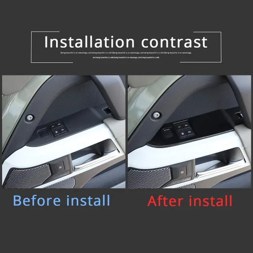 Vista 2 de Cubierta de plástico ABS para interruptor de elevación de ventana interior de automóvil para Land Rover Defender 110 2020 (negro brillante)