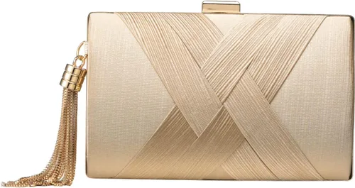 Vista 10 de Bolso de mano para mujer, bolso de mano de noche con borla, bolso cruzado y bolso de hombro para fiesta de noche de boda