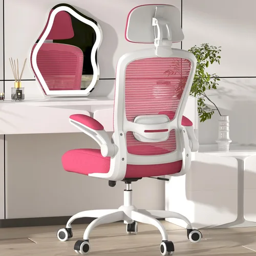 Vista 17 de Mimoglad Silla de oficina, silla de escritorio ergonómica de respaldo alto con soporte lumbar ajustable y reposacabezas, silla giratoria con Todo