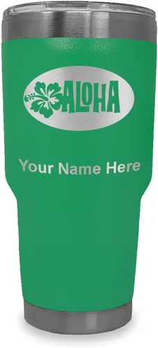 Vista 31 de LaserGram Taza aislada al vacío de 20 onzas, Aloha, grabado personalizado incluido (negro) Engraved Gift, Vacuum Insulated Stainless Steel, Laser
