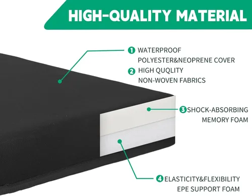 Vista 4 de Cojín de rodilla impermeable plegable grueso para yoga