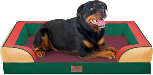 Vista 78 de Comfort Expression - Cama ortopédica para perros medianos, 28 x 19 pulgadas, cama impermeable y de apoyo de espuma con cojines removibles, sofá
