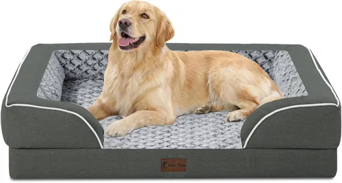 Vista 105 de Camas ortopédicas para perros grandes, cama de espuma viscoelástica impermeable para mascotas grandes con lados 89x56 cm, sofá para perros grandes