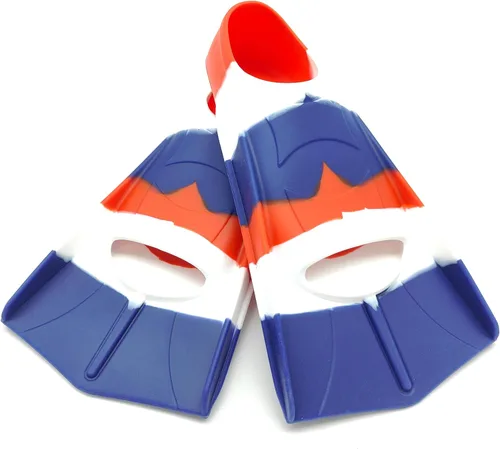 Vista 27 de Fadgesy - Aletas de entrenamiento de natación, cómodas aletas de silicona para nadar y bucear, tamaño adecuado para niños, niñas, niños y adultos