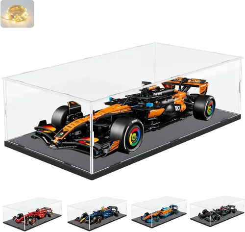 Vista 28 de Vitrina de acrílico transparente engrosada para coleccionables de Lego 75328 75976 Minifigure, caja transparente de autoensamblaje a prueba de polvo