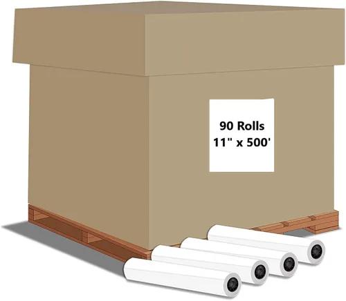 Vista 12 de Alliance Rollos de papel de formato ancho Bond Engineering (20 libras 4 rollos, 11 pulgadas x 500 pies núcleo de 3 pulgadas)