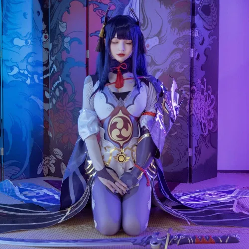 Vista 5 de FCCAM Beidou - Disfraz de cosplay Genshin Impact Beidou para mujer disfraz de Halloween