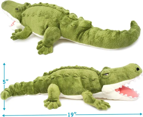 Vista 3 de TigerHart Carioca The Crocodile - Peluche de cocodrilo grande de 19 pulgadas