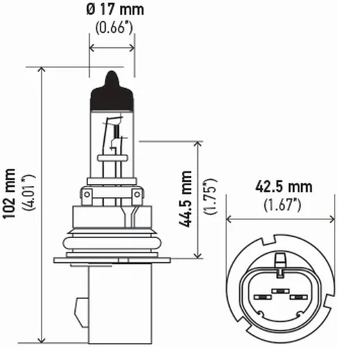Vista 3 de HELLA 9007TB Twin Blister - Bombilla halógena estándar, 12 V, 65/55 W, paquete de 2