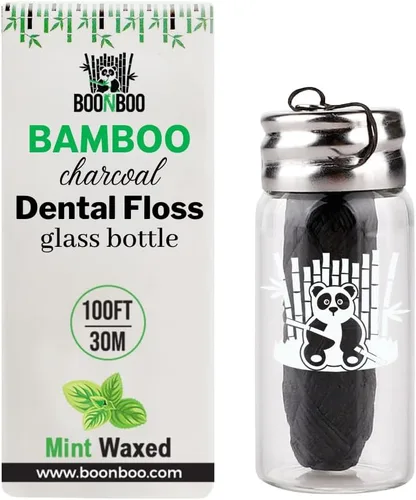 Vista 11 de BOONBOO Hilo dental, hilo tejido de carbón de bambú, plátano