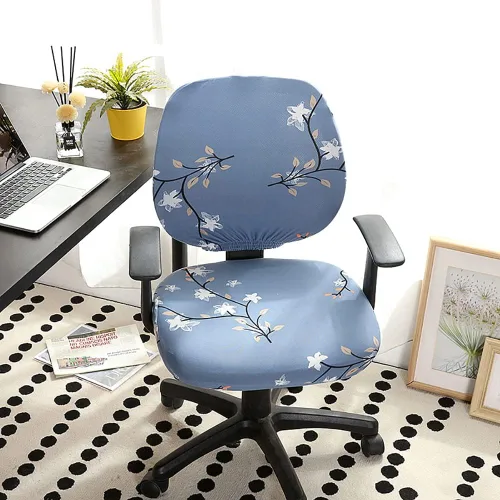 Vista 11 de LINGXIYA Fundas de asiento extraíbles y lavables, fundas elásticas para silla de juegos de computadora, funda de silla dividida con dobladillo