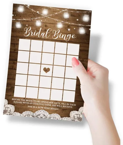 Vista 7 de Printed Party Paquete de juegos de despedida de soltera, 5 juegos divertidos para celebrar a la futura novia, tarjetas de doble cara para hasta 50