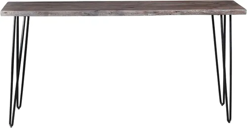 Vista 9 de Jofran Nature's Edge - Mesa de comedor de granja de 72 pulgadas, mesa de comedor de madera maciza para hogares modernos, color castaño