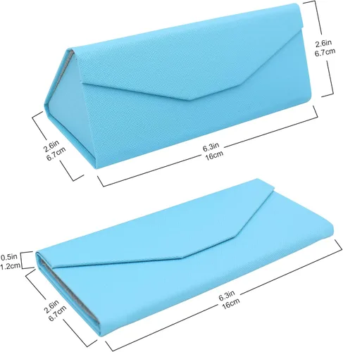 Vista 175 de Real Sic Funda para lentes de sol para hombres y mujeres, soporte magnético plegable para lentes de sol, inspirado en el color sólido