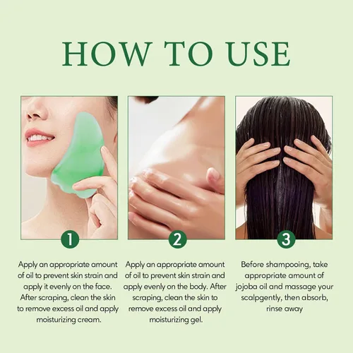 Vista 6 de Yeokoe Aceite de Jojoba Puro Prensado en Frío Sin Refinar Gua Sha para Cabello Más Saludable, Piel Más Suave, Aceite Hidratante Base Portador 3.52oz