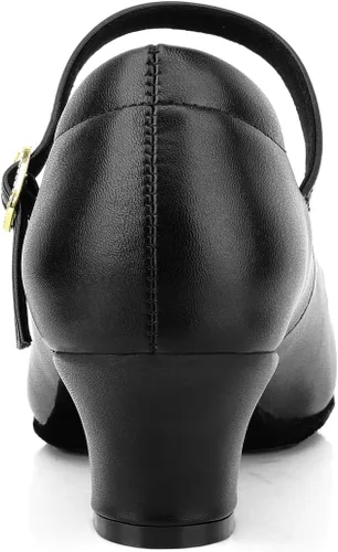 Vista 6 de Zapatos de tacón de baile de salsa con correa de tobillo para mujer