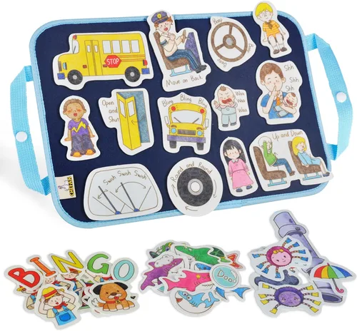 Vista 13 de CHEFAN Juego de Historias de Tablero de Felpa/Flanela de 4 Piezas, Piezas de Felpa PRECORTADAS para Tiempo de Círculo de Preescolares y Pequeños