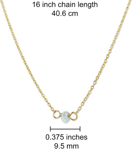 Vista 207 de Gargantilla de piedra natal – Regalo de cumpleaños, regalo para niña, mujer, amiga, hija, esposa, mamá, ella, joyas de piedras preciosas para uso