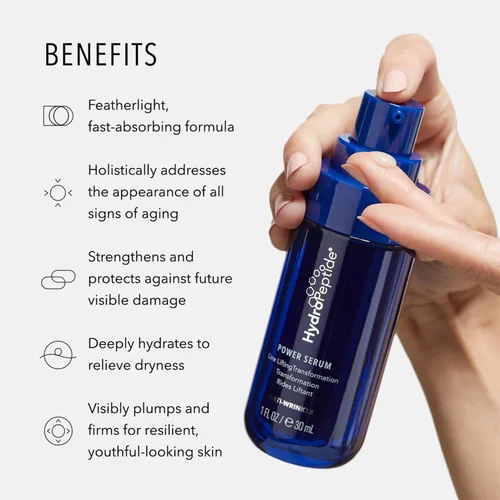 Vista 3 de HydroPeptide Power Serum and Power Lift Ultra-Rich Moisturizer Bundle, (1 onza cada uno)