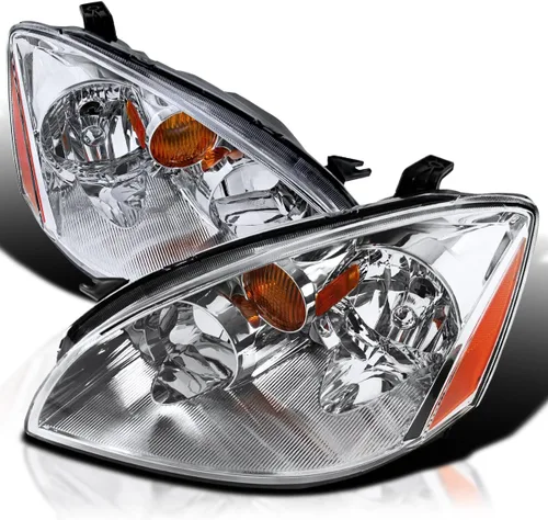 Vista 10 de SPEC-D TUNING Jdm - Faros delanteros transparentes negros con reflector ámbar, compatible con Nissan Altima L+R 2002-2004