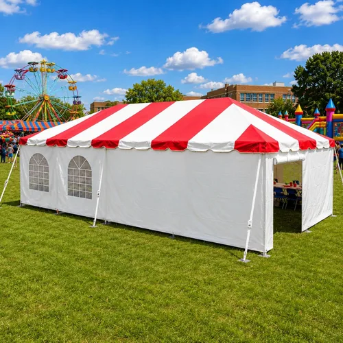 Vista 29 de Party Tents Direct - Toldo con marco de fin de semana, parte superior Blanco