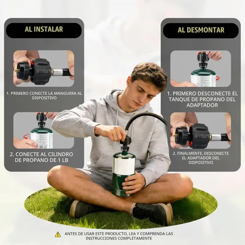 Vista 6 de Adaptador de tanque de propano de 20 a 1 lb