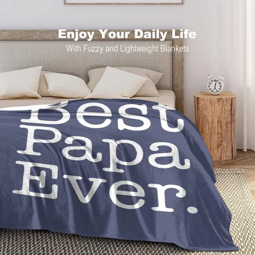 Vista 2 de Manta para papá, regalos para papás o abuelo de parte de nietos, manta suave para el abuelo, regalo del día del padre, regalo de Navidad para papá