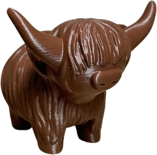Vista 9 de Sands3D - Figura de vaca de las tierras altas, decoración, regalo de montañés, regalos de baño impresos, guardería, cosas de bebé, decoraciones