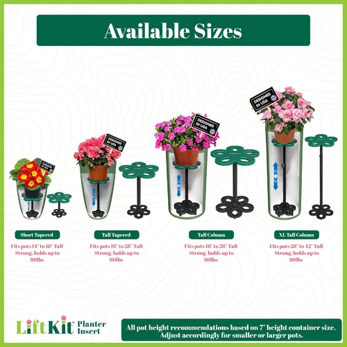Vista 7 de Inserto para maceta Lift Kit Alto con forma cónica para rellenar la parte inferior de macetas altas y contenedores grandes de plantas Para