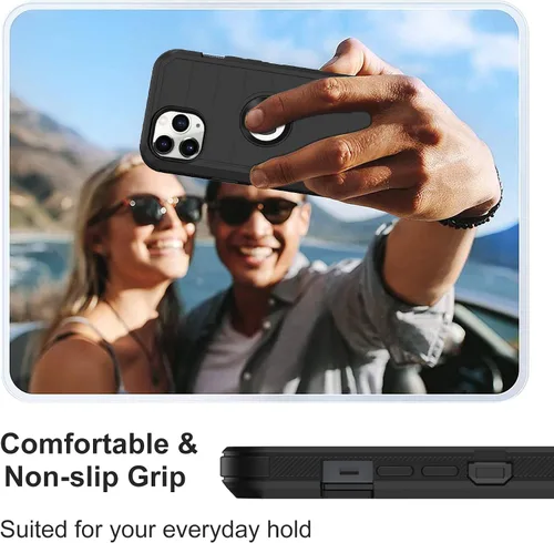 Vista 7 de Funda para iPhone 11 Pro Max, con protector de pantalla integrado, protección contra caídas, cuerpo completo, resistente a prueba de golpes, a