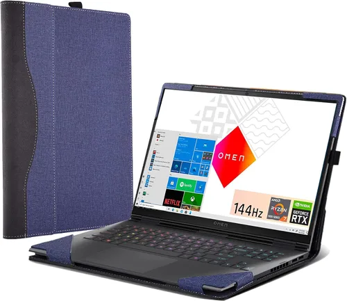 Vista 11 de Funda para portátil HP OMEN 16 de 16.1 pulgadas (16t-k000/ 16t-b100/16-n0797nr/16zn000/16-k0797nr/16zn000) Funda desmontable de piel sintética