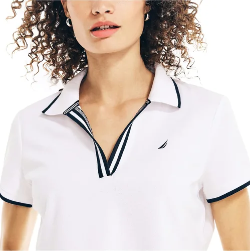 Vista 3 de Nautica Polo Ocean con cuello dividido para mujer