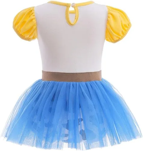 Vista 15 de Dressy Daisy Disfraz de princesa para bebé, disfraz de tutú de tul para cumpleaños, Halloween, traje con diadema