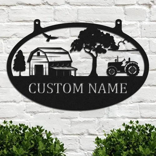Vista 90 de Letrero de metal personalizado con nombre de camión, semirremolque, arte de pared para valla de garaje, patio, decoración al aire libre, letrero