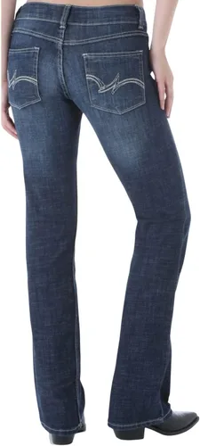 Vista 11 de Wrangler Jeans para mujer Cash de tiro medio con dobladillo ventilado Ultimate Riding espíritu americano