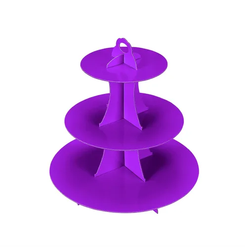 Vista 18 de YLDW Soporte para Cupcakes de 3 Niveles, Soporte para Pastel, Torre de Soporte para Cupcakes DIY Escalonada para Exhibiciones de Mesa de Postres