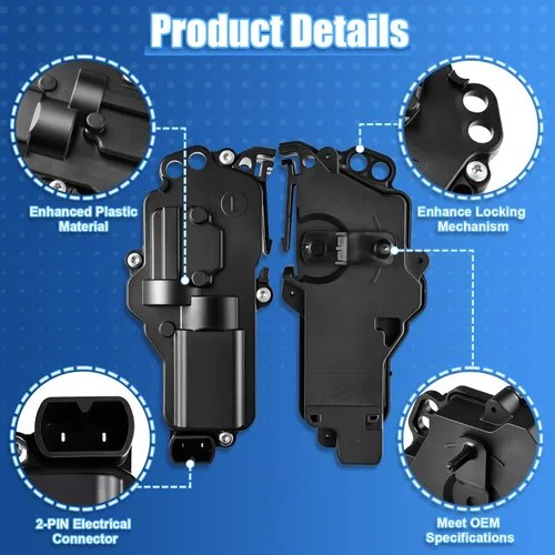 Vista 3 de Accionador de cerradura de puerta izquierda y derecha Compatible con Ford F150 F250 F350 Excursion Expedition Mustang Ranger, Lincoln, Mercury