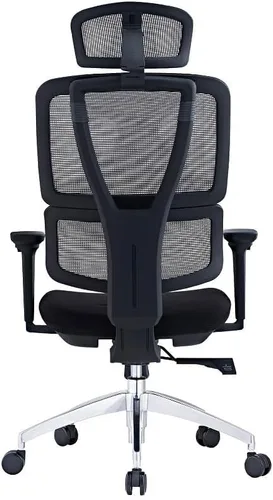 Vista 5 de SUNLINE Elevate - Silla de oficina - Sistema de soporte lumbar ergonómico y ajustable con base de aluminio - Reposacabezas de malla curva 4D
