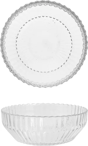 Vista 13 de Fortessa Archie Cuenco de Postre de Vidrio con Base, 10 Onzas, Transparente