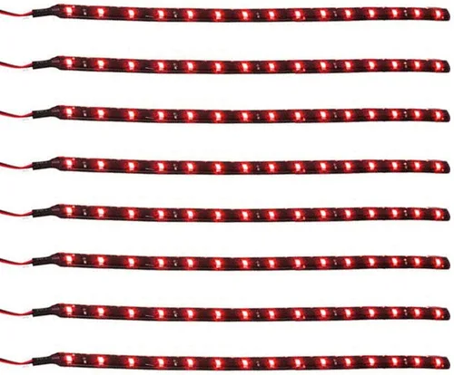 Vista 2 de Esupport - Tira flexible de luces para auto, 8 unidades, 30 cm/11.8 pulgadas, 15 Ledes, SMD, resistente al agua