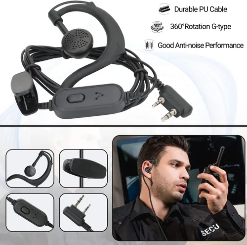 Vista 5 de Baofeng UV-5R Radio de Radio Ham Portátil UV5R de Largo Alcance de Banda Dual Recargable de Alta Potencia Radio Bidireccional Walkie Talkies