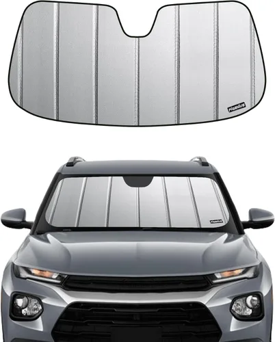 Vista 8 de Pigenius Parasol para parabrisas para Chevy Trailblazer 2021-2023, acabado plateado metálico