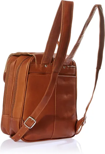 Vista 4 de Piel Leather Mochila para tablet con solapa, Saddle, Mochila para tablet con solapa