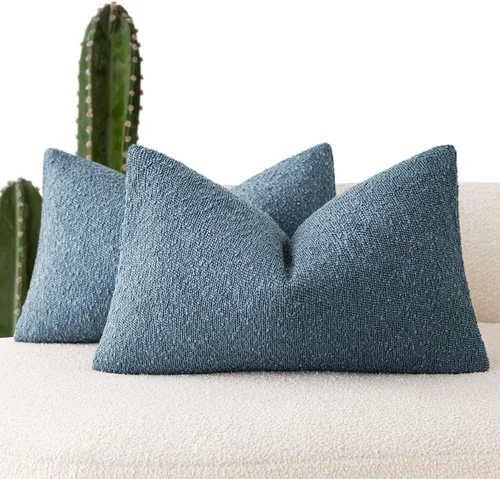 Vista 79 de Foindtower - Juego de 2 fundas decorativas de textura de bucle, fundas de almohada acentuadas, fundas de cojín sólidas, neutrales, para sofá, silla