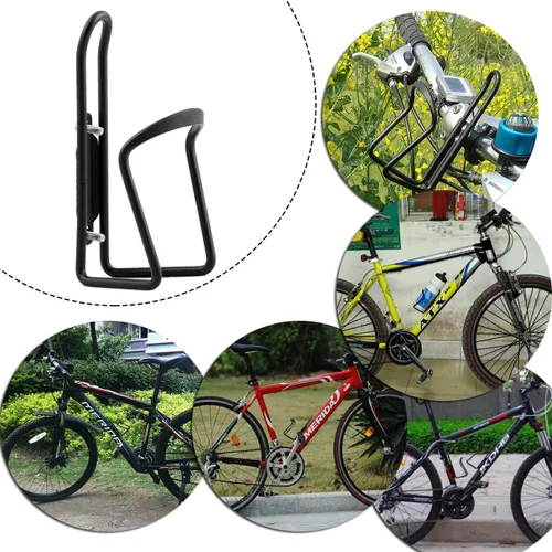 Vista 7 de FiveBox - Portabotellas de agua de aleación de aluminio para bicicletas de ciclismo, jaula para botella de agua de bicicleta Negro