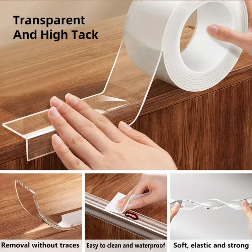 Vista 3 de Protector de borde a prueba de bebés para niños, tira protectora de borde transparente, protectores de esquina de seguridad, a prueba de niños